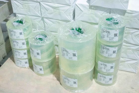 Scratch Resistant Clear BOPP Film , Glossy Adhesive Paper 36u Paper Thickness