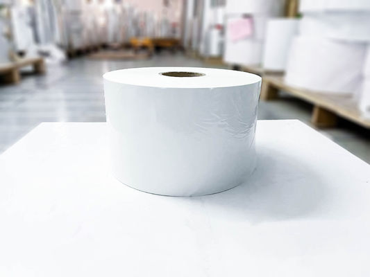 Acrylic Glue BOPP Adhesive Jumbo Roll Paper 30μ Face Thickness