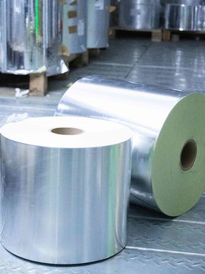 Matte Silver PET Self Adhesive Sticker Paper Roll 25u Surface Thickness Hot Glue