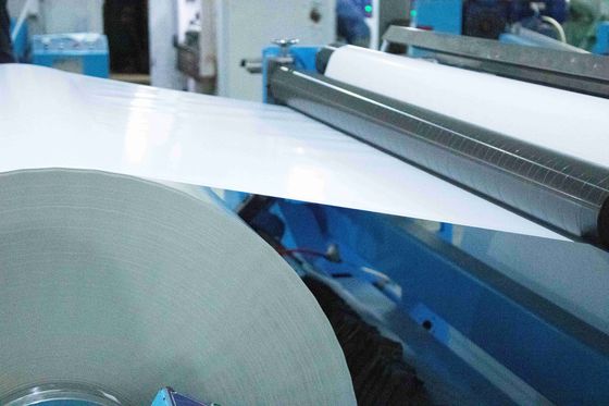 Matte Silver PET Adhesive Back Printer Paper Roll 50u Surface Thickness