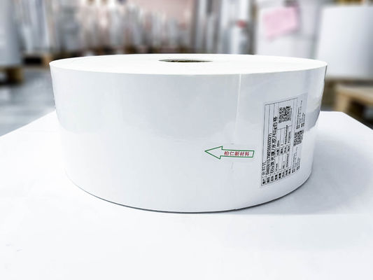 Waterproof Acrylic Glue Adhesive Coated Paper Labels Roll 80u Surface Thickness