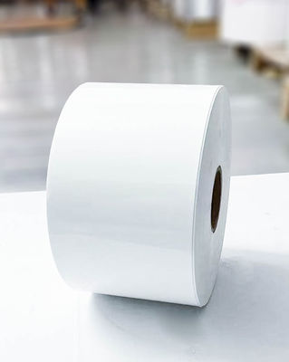 SGS Certified Jumbo White Paper Roll , Printer Roll Paper 100u Surface Thickness