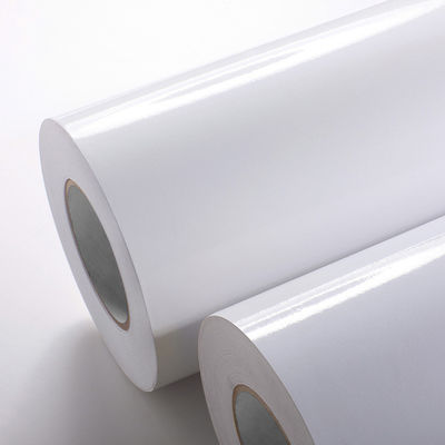 Label Material 80gsm Coated Paper with White Glassine Paper and Strong Initial Adhesion