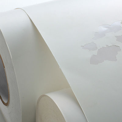 Label Material 80gsm Coated Paper with White Glassine Paper and Strong Initial Adhesion