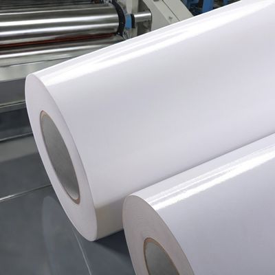 80g Coated Paper Label Material with Universal Hot Melt Adhesive and White Glassine Paper