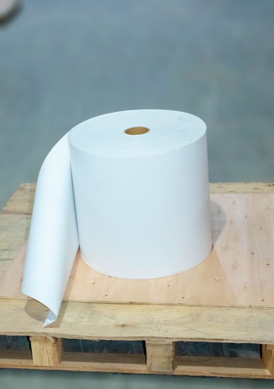 Scratch Resistant Thermal Paper Jumbo Roll High Viscosity Stong Sticky Back Type