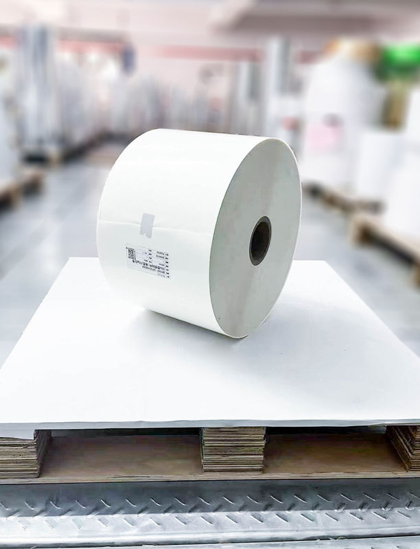 Milky PE Label Material Roll Paper Acrylic Adhesive Glue Type