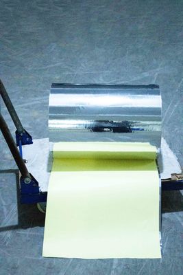 Good price Self Adhesive Sticker Paper Roll  50 Light silver PET(Coating) acrylic adhesive 140 yellow online